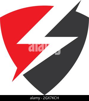 Power Shield logo template vector illustration Stock Vector