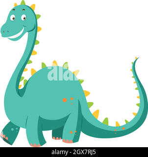 Dinosaur with long neck illustration Stock Vector Image & Art - Alamy