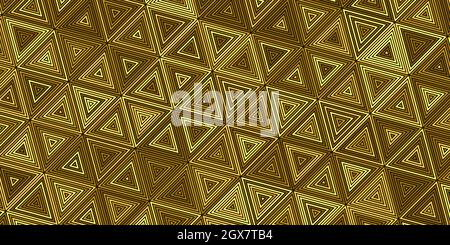 Geometric pattern with triangle stripes diagonal lines. Golden background luxury for rug,carpet,wallpaper,clothing,wrapping,batik,fabric Stock Vector