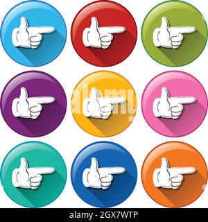 Hand icons Stock Vector