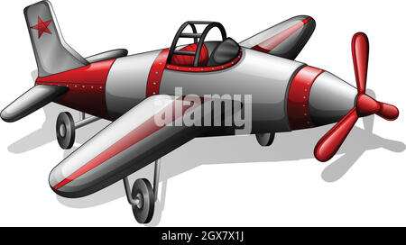 A vintage airplane Stock Vector