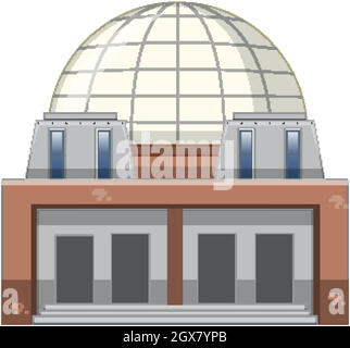 Science building on white background Stock Vector