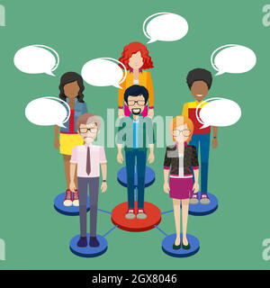 A group of people Stock Vector