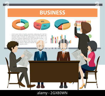 Infographic design for business people Stock Vector