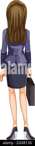 A backview of a business woman Stock Vector