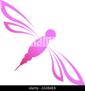 Dragonfly logo icon design concept template illustration Stock Vector