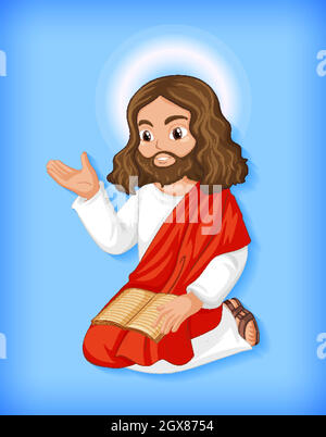 Isolated jesus cartoon character Stock Vector