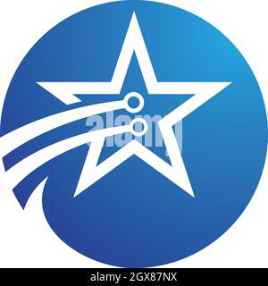 Star tech Logo Template vector icon illustration design Stock Vector