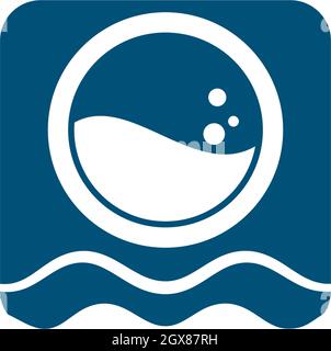 Laundry logo vector icon template Stock Vector