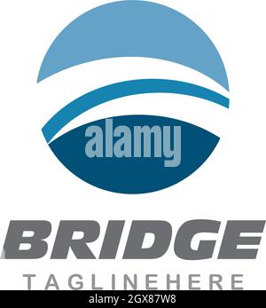 Bridge Logo Template vector icon illustration design Stock Vector