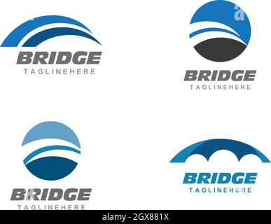 Bridge ilustration logo vector template Stock Vector