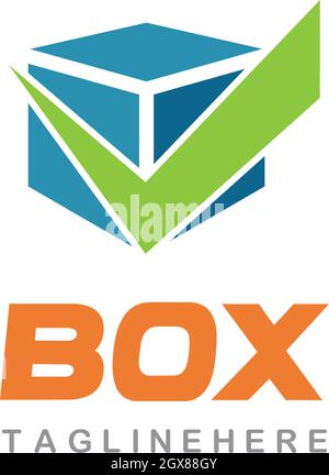 Box logo vector icon template Stock Vector