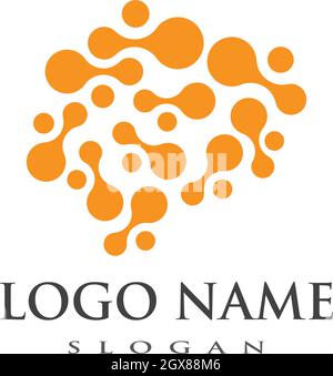 Brain Logo vector icon Template Stock Vector