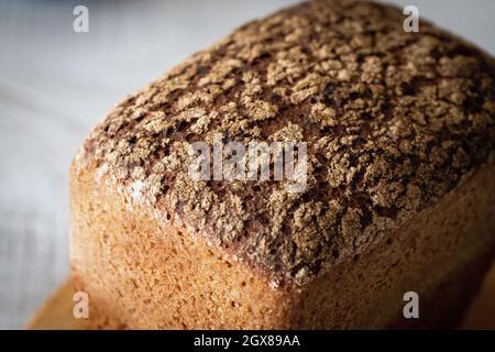 Rye artisan bread close up photo Stock Photo