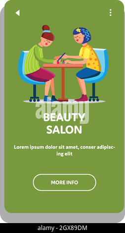 Beauty Salon For Glamor Fashionable Women Vector Stock Vector