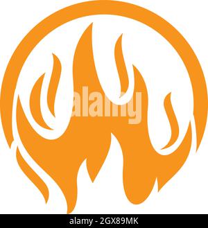 Fire flame Logo Template vector icon Oil, gas and energy logo concept Stock Vector