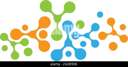 molecule ilustration  vector icon template Stock Vector