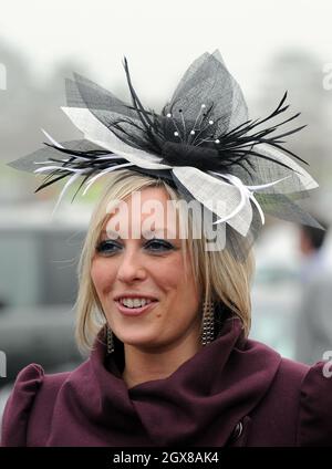 A Racegoer attends Ladies Day at the Cheltenham Festival on March 16, 2011. Stock Photo