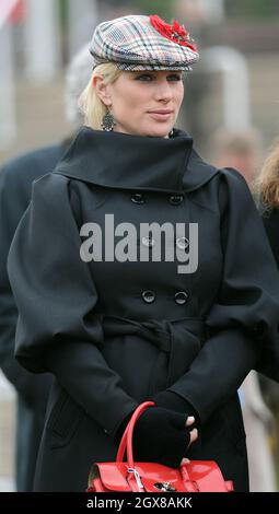 Zara Phillips attends Ladies Day at the Cheltenham Festival on March 16, 2011. Stock Photo