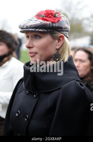 Zara Phillips attends Ladies Day at the Cheltenham Festival on March 16, 2011. Stock Photo