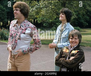 Little Jimmy Osmond (R) of 'Long Haired lover from Liverpool' fame during a tour of the UK in the early 1970s. Jimmy is currently one of the contestants in 'I'm a Celebrity... Get me out of Here'. Anwar Hussein/allactiondigital.com  Stock Photo