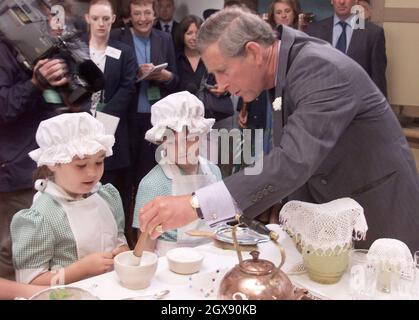 Prince Charles, Prince of Wales visiting the National Trust estate erddig house, North Wales.  Stock Photo