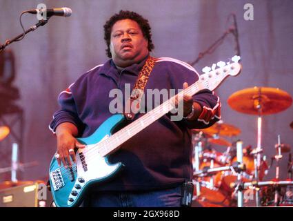 Ben Harper and the Innocent Criminals perform live at the Thunderbird Stadium in Vancouver. Stock Photo