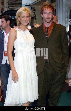 Paul Kaye and Alice Evans  arrive for the film premiere of 'BLACKBALL' in Leicester Square. Stock Photo