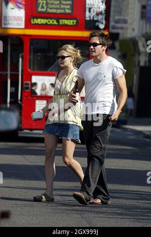 Kirsten Dunst and boyfriend Jake Gyllenhaal out in west London. The