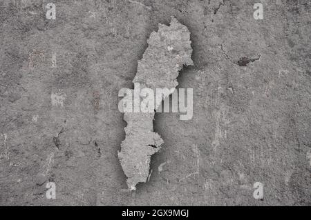 Map of Sweden on weathered concrete Stock Photo - Alamy