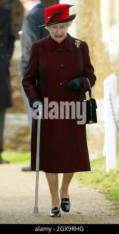 Queen Mary arrives for a service on the occasion of the change of ...