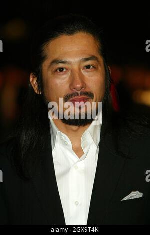 Hiroyuki Sanada at the London premiere of The Last Samurai. Stock Photo