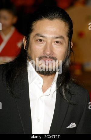 Hiroyuki Sanada at the UK premiere of The Last Samurai which was screened at the Odeon Leicester Square in London. Stock Photo