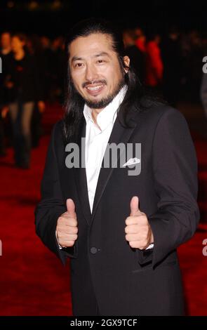 Hiroyuki Sanada arrives at the London premiere of The Last Samurai. Stock Photo