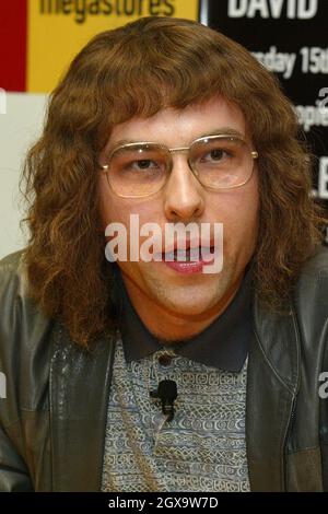 David Walliams signing copies of his new CD Little Britain at the Virgin Megastore in London Stock Photo