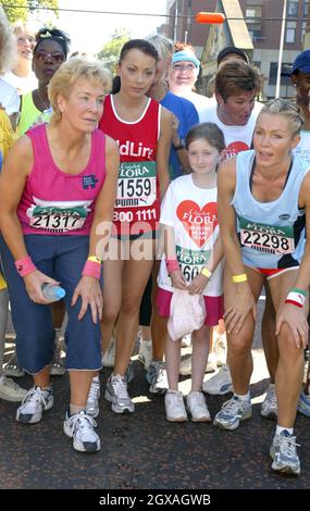 Nell McAndrew, Christine Hamilton and The Cheeky Girls participated in the  Flora Light Challenge For Women which was held at Hyde Park in London. Stock Photo