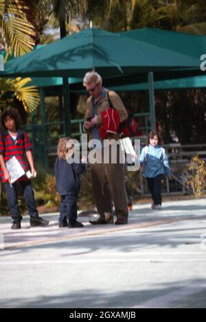 Boris Becker takes his children on a day out in Miami.    Stock Photo