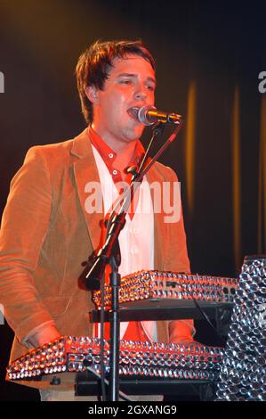 The Killers performing live in concert in New York. Stock Photo