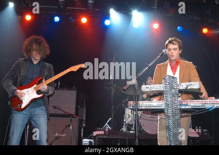 The Killers performing live in concert in New York. Stock Photo