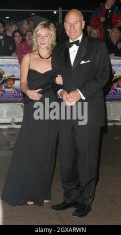 Patrick Stewart at the Royal premiere of the movie Ladies in Lavender. The event  took place at the Odeon Leicester Square in London in aid of the Cinema and Television Benevolent Fund. Stock Photo