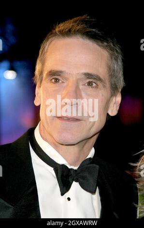 Jeremy Irons at the London Royal Charity Gala performance of the movie The Merchant of Venice. The screening was staged at the Odeon Leicester Square. Stock Photo