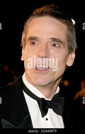 Jeremy Irons at the London Royal Charity Gala performance of the movie The Merchant of Venice. The screening was staged at the Odeon Leicester Square. Stock Photo