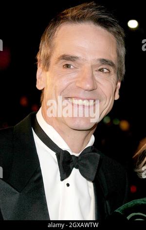 Jeremy Irons at the London Royal Charity Gala performance of the movie The Merchant of Venice. The screening was staged at the Odeon Leicester Square. Stock Photo