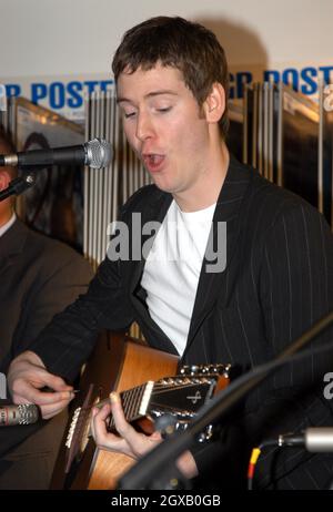 The Futureheads at an instore record signing and live performance at HMV, Newcastle. Stock Photo