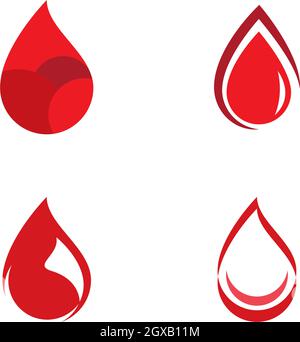 Blood logo icon vector template Stock Vector