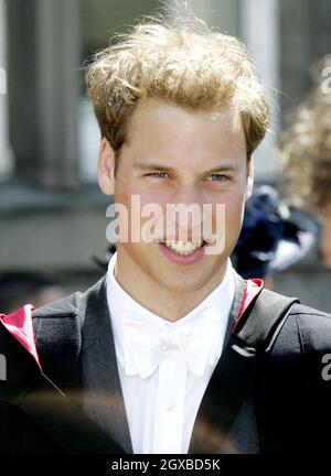 Prince William at  his graduation ceremony at St Andrews, Thursday June 23, 2005. William got a 2:1 in geography after four years studying for his Master of Arts.  Anwar Hussein/allactiondigital.com  Stock Photo