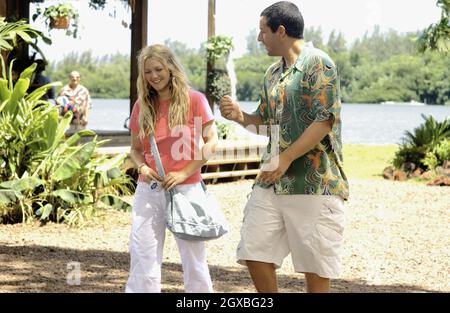 Drew Barrymoore and Adam Sandler in film still from 50 First Dates.  Stock Photo