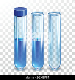Chemical Laboratory Flask Collection Set Vector Illustration Stock Vector