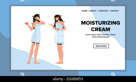 Moisturizing Cream For Face And Hands Care Vector Stock Vector