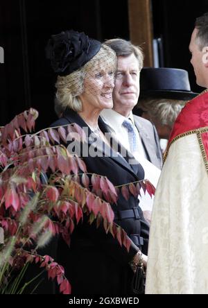 Annabel Elliott, sister of Camilla, arrives at St Paul's Church in Knightsbridge, London for a memorial service for her father Major Bruce Shand on September 11, 2006. Anwar Hussein/EMPICS Entertainment Stock Photo